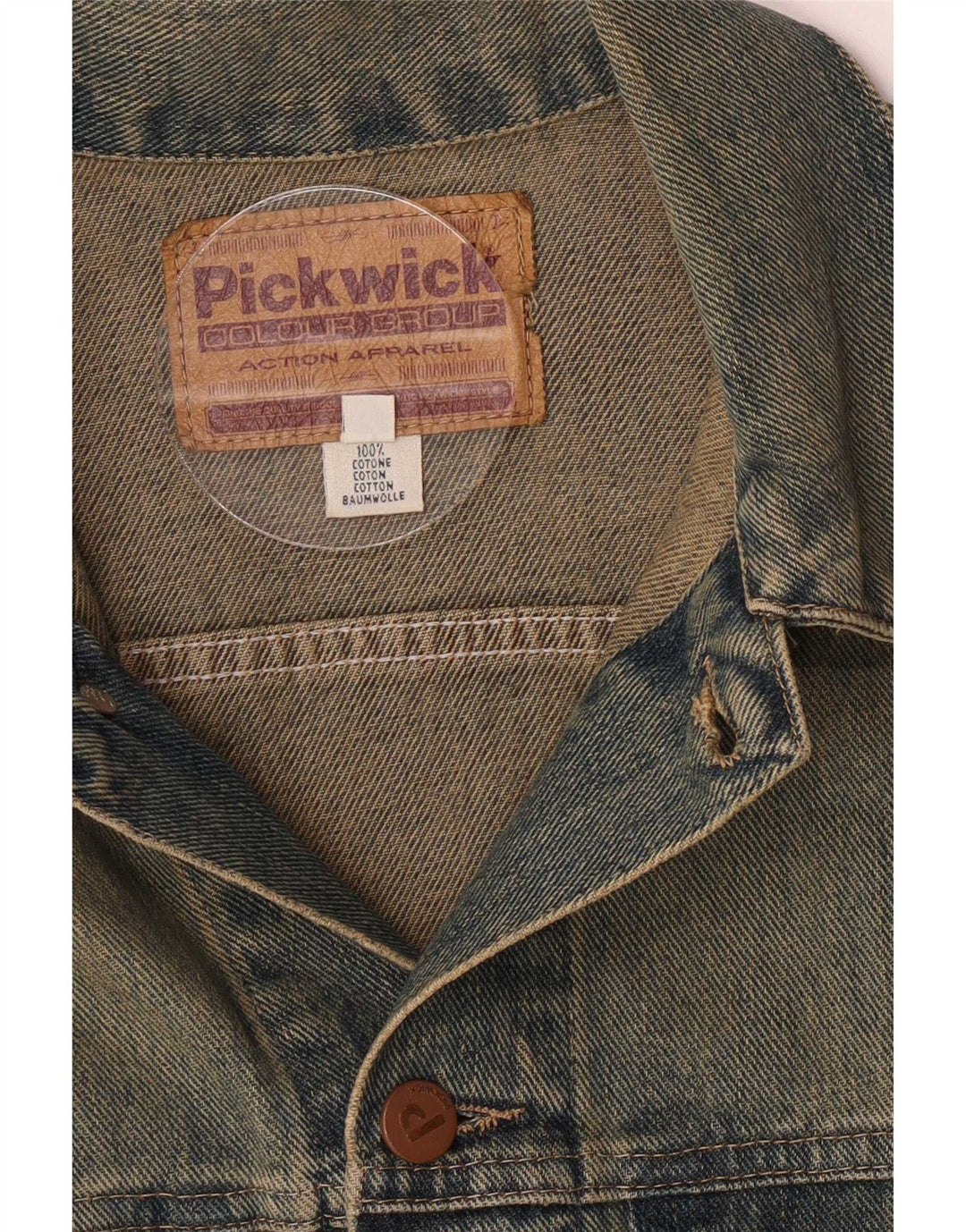 Pickwick Dame denimjakke UK 14 Medium Blue Cotton Classic