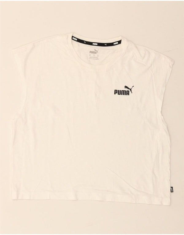 PUMA Oversized grafisk vest top UK 6 XS Hvid