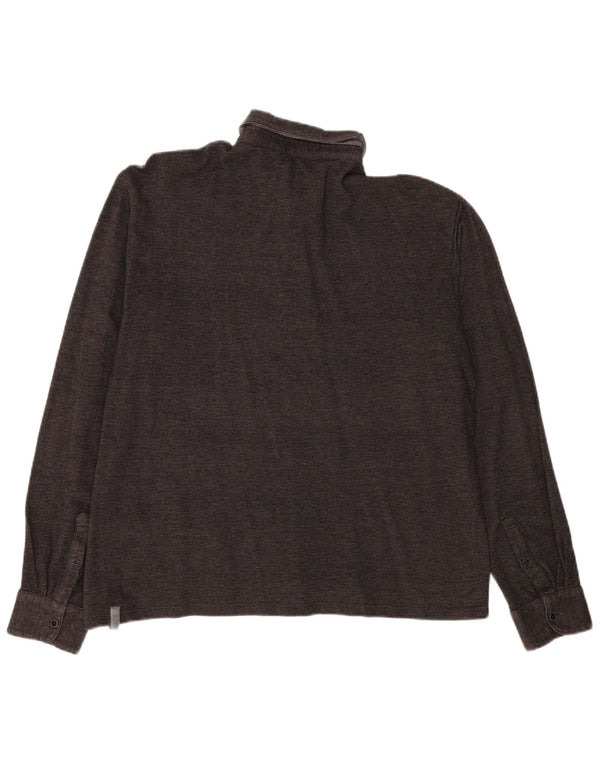 Slam Langærmet Polo Shirt til mænd 3XL Grå Flecked