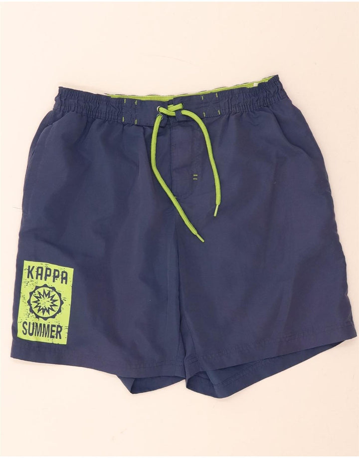 KAPPA Mens Graphic Swimming Shorts XL  Navy Blue Polyester Vintage Kappa and Second-Hand Kappa from Messina Hembry 