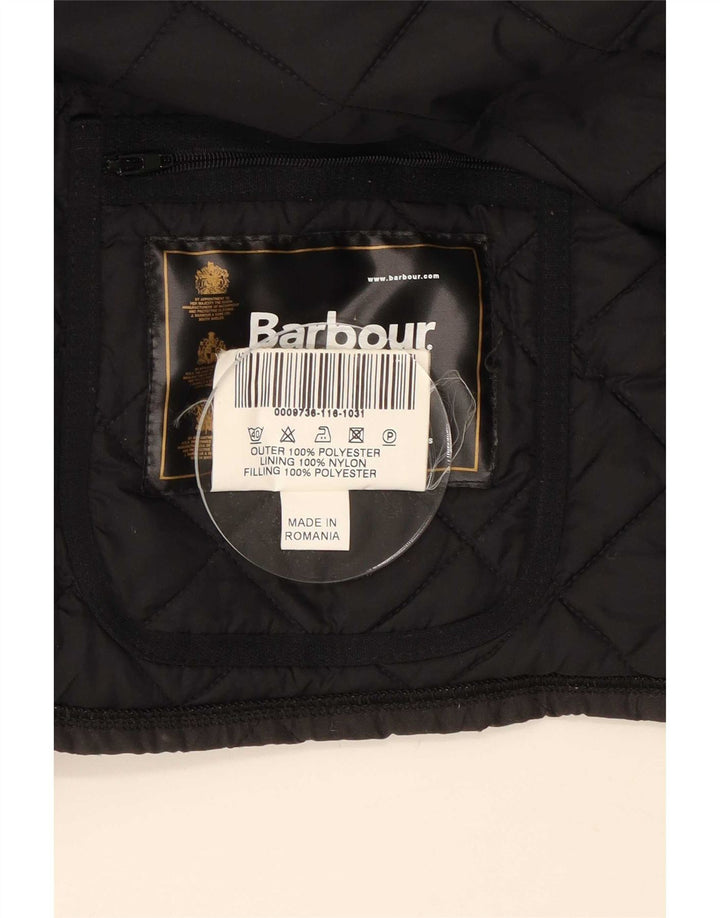 Barbour Herre Quiltet Jakke UK 42 XL Sort Polyester