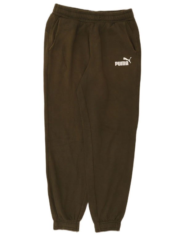 Puma Drenge Træningsdragt Bukser Joggers 13-14 år Khaki Cotton