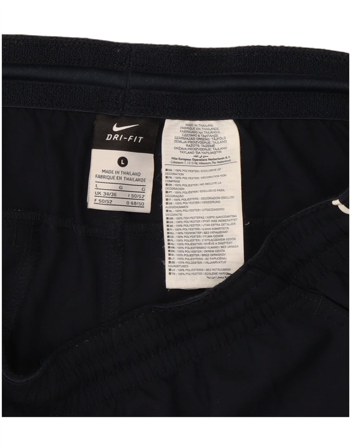 Nike Herre Dri Fit sportsshorts store marineblå polyester