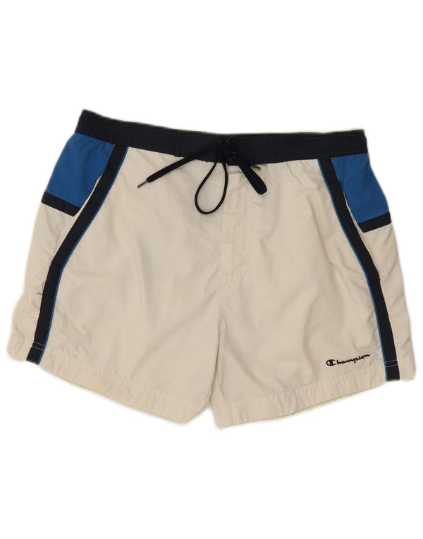 Champion Badeshorts til mænd Large White Colourblock