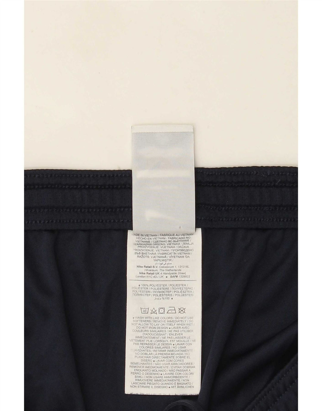 Nike Herre Dri Fit Slim Sportsshorts Store Marineblå Colourblock Polyester
