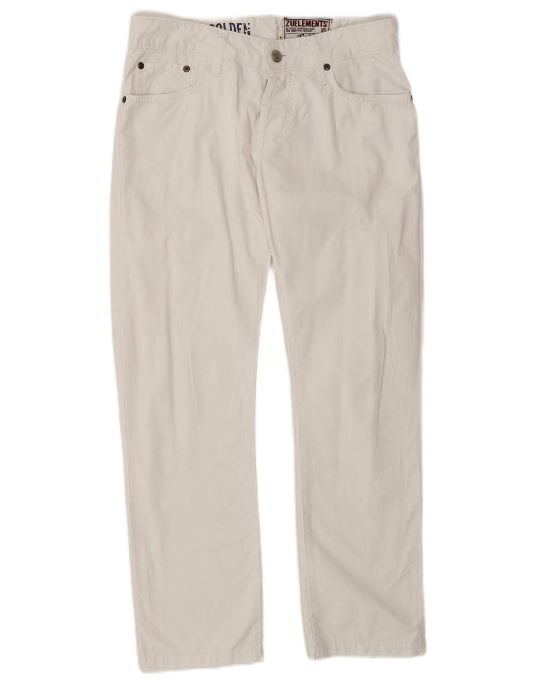 Zu Elements Dame Stretch Straight Jeans W31 L27 Hvid Bomuld