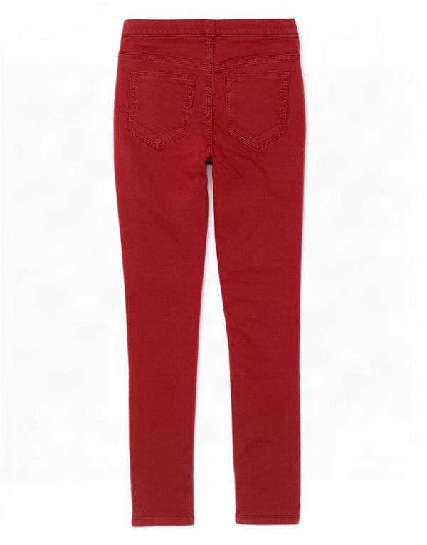 White Stuff Womens Jegging Jeans UK 12 Medium W28 L28 Burgundy Cotton