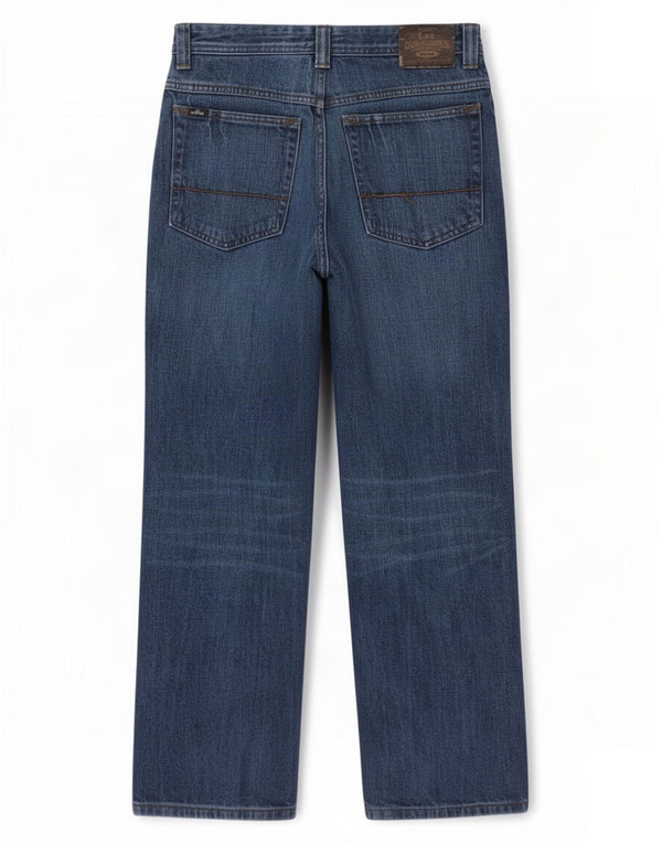 Lee Boys Dungaree Jeans med brede ben 15-16 år W28 L29 blå bomuld