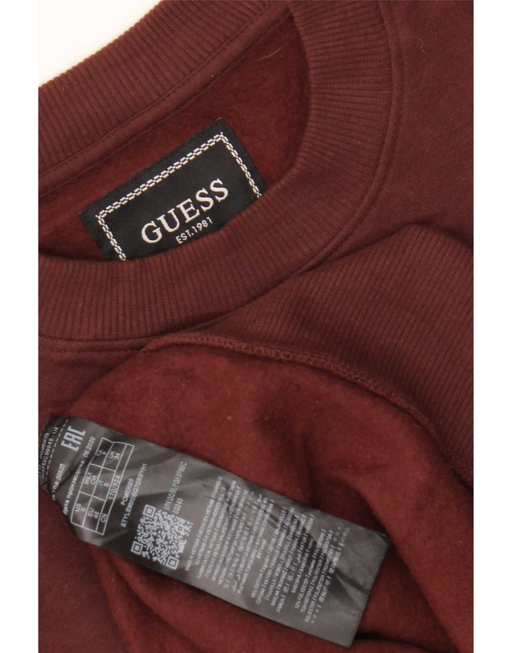 Guess Herre Grafisk Loose Fit Sweatshirt Jumper Lille Brun Colourblock