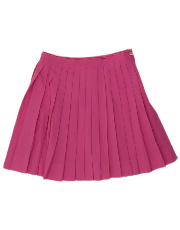 Stefanel Dame Mini Knive Plisseret nederdel IT 42 Medium W25 Pink Uld