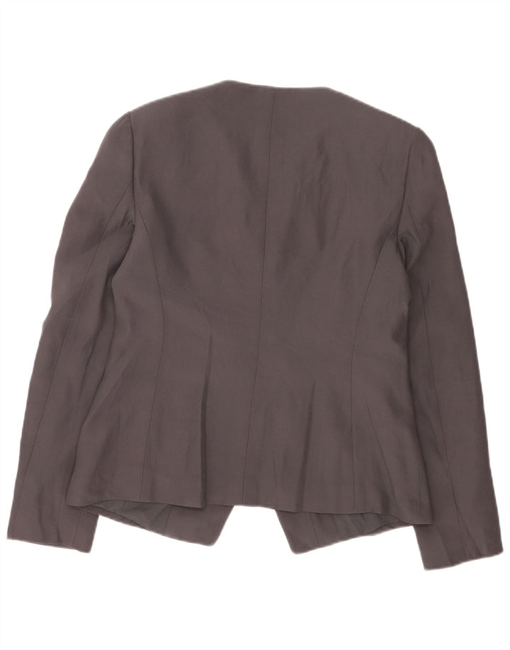 Armani Collezioni Dame 1 Knap Blazer Jakke IT 42 Medium Sort Acetat