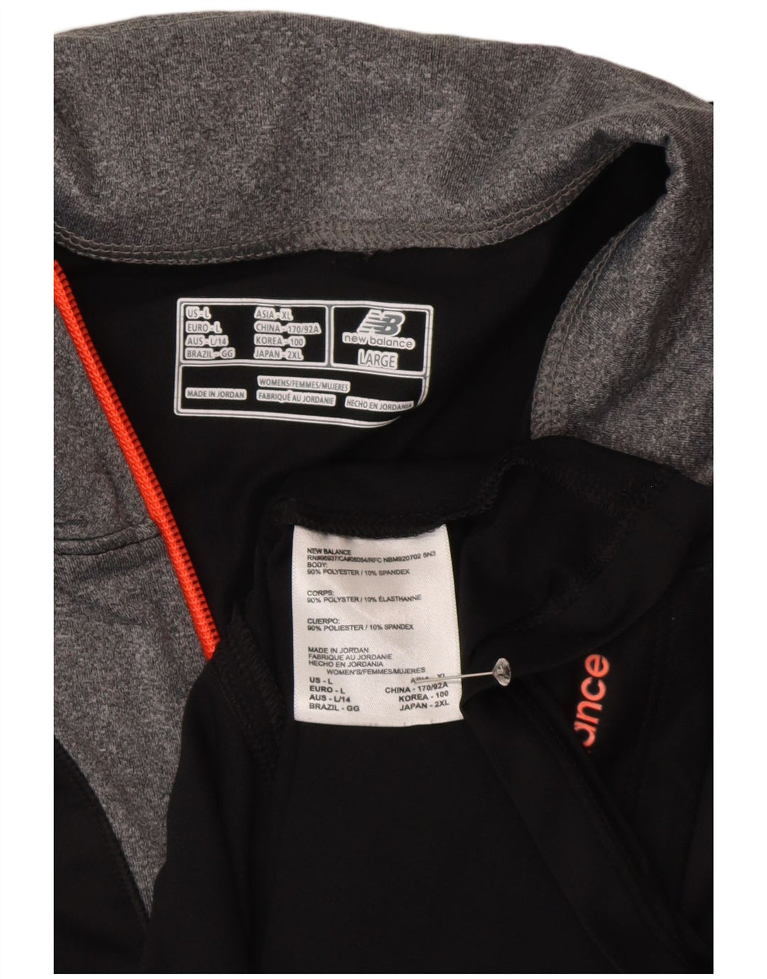 New Balance Herre træningsdragt Topjakke Stor sort Colourblock Polyester