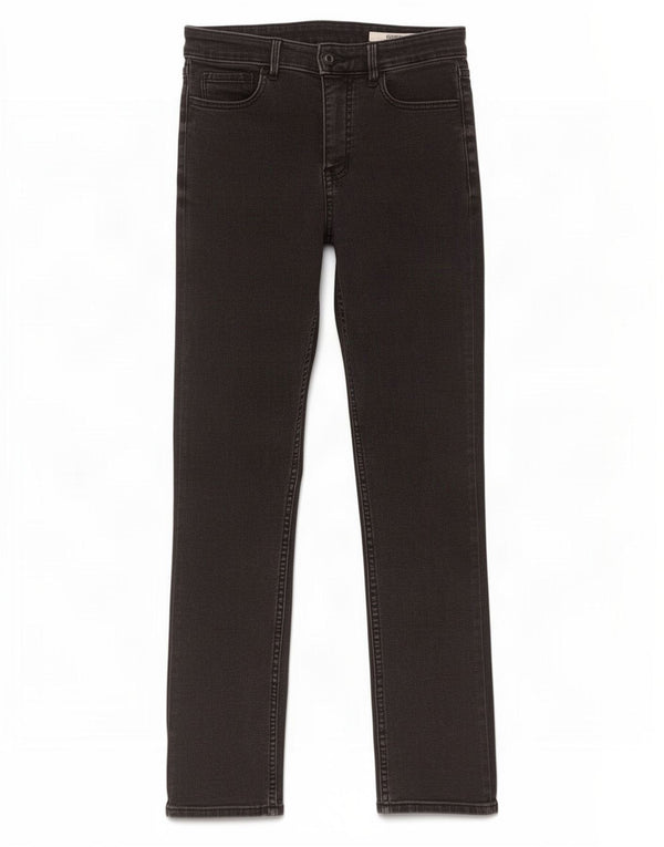 Marks & Spencer Dame Slim Jeans UK 10 Small W28 L29 Black Bomuld