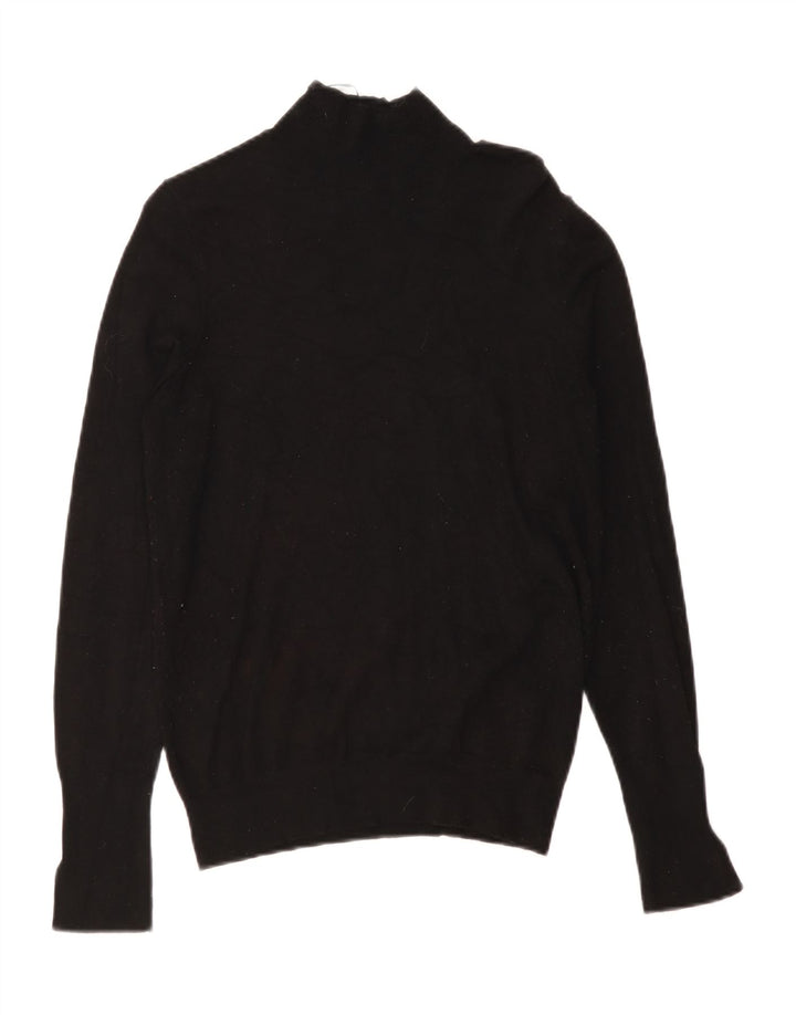 Zara Dame Turtle Neck Jumper Sweater UK 12 Medium Black