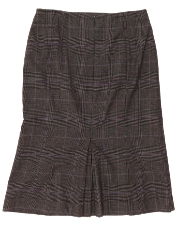 Hobbs Dame Havfrue Nederdel UK 14 Large W33 Grey Check Wool