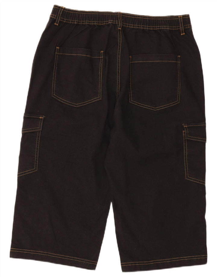ATLAS FOR MEN Mens Cargo Shorts Large W36 Black Cotton