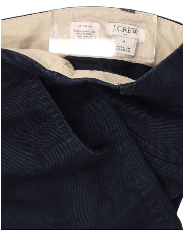 J. CREW Chino Shorts til kvinder US 6 Medium W30 Marineblå Bomuld