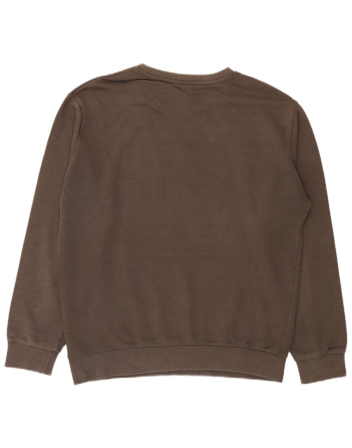 Zara Herre Grafisk Sweatshirt Jumper Stor Brun Bomuld