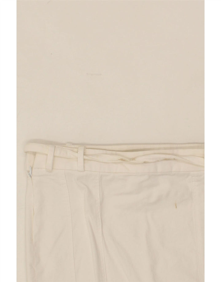PATRIZIA PEPE Womens Straight Skirt IT 42 Medium W32  White Cotton Vintage Patrizia Pepe and Second-Hand Patrizia Pepe from Messina Hembry 