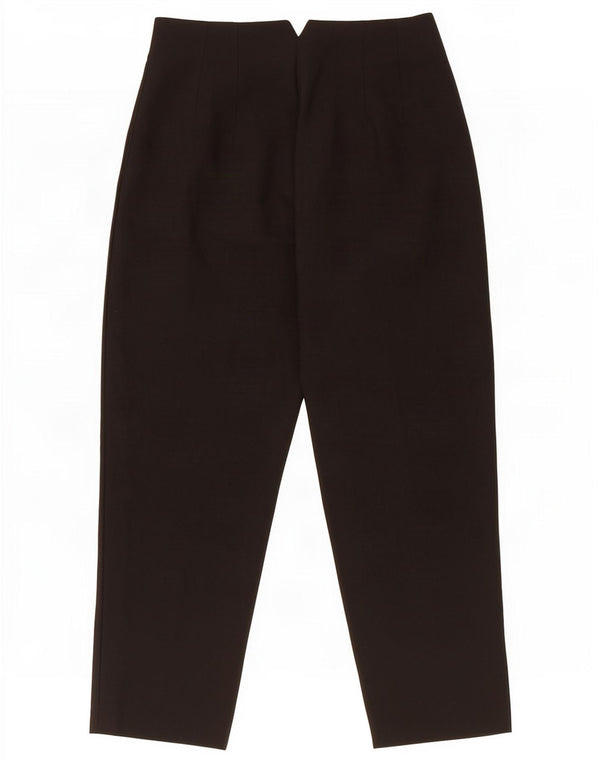 Zara kvinders højtaljede koniske jakkesætsbukser Large W30 L26 sort polyester