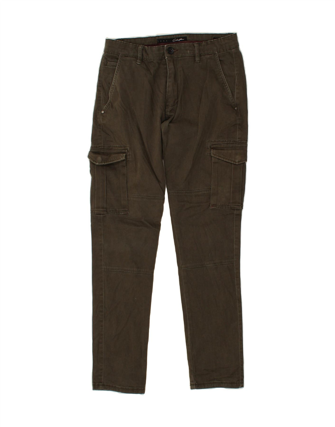 CLAYTON Womens Slim Cargo Trousers IT 44 Medium W30 L30 Grey Cotton Vintage Clayton and Second-Hand Clayton from Messina Hembry 