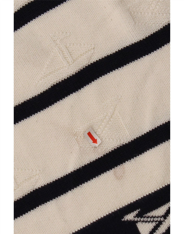 VINTAGE Herre trøje med rund hals, stor hvid stribet