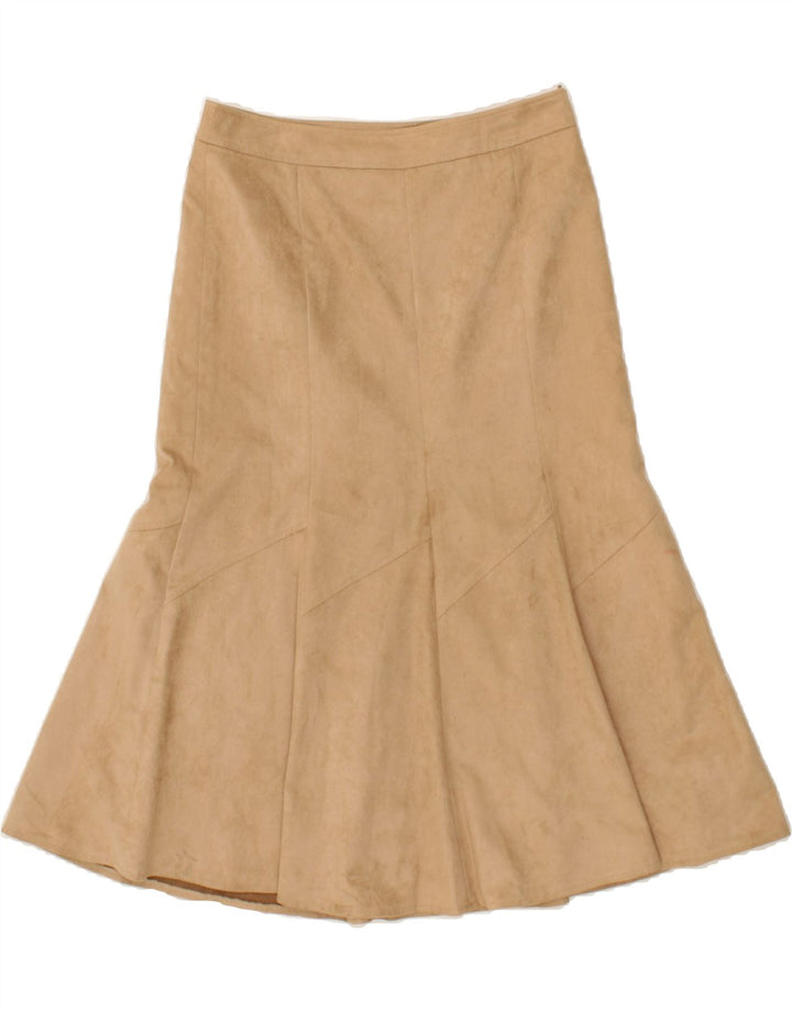 VIYELLA Womens Trumpet Skirt US 10 Large W32 Beige Polyester Vintage Viyella and Second-Hand Viyella from Messina Hembry 