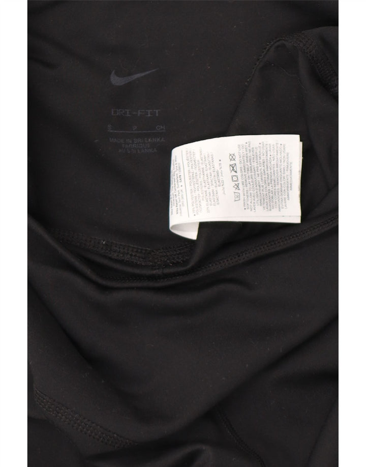 Nike Dame Dri Fit Leggings UK 10 Small Black Polyester