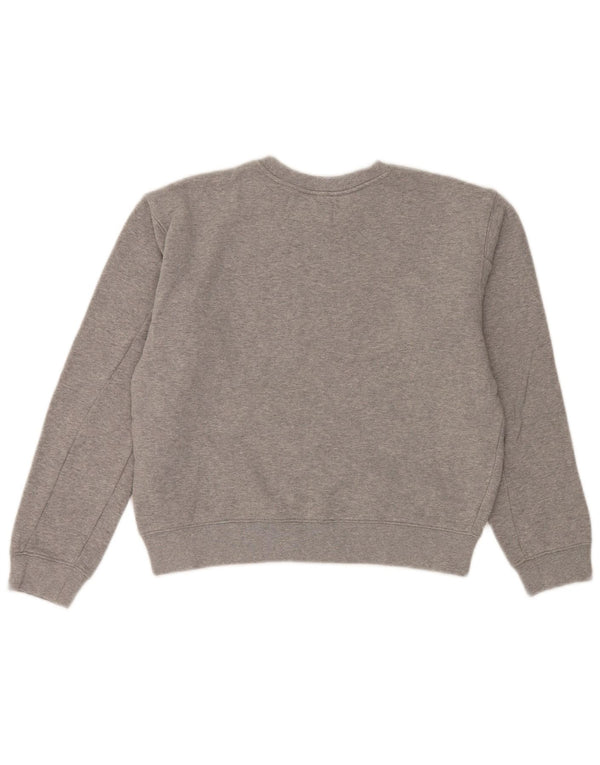 Replay Dame Grafisk Oversized Sweatshirt Jumper UK 10 Lille Grå Bomuld