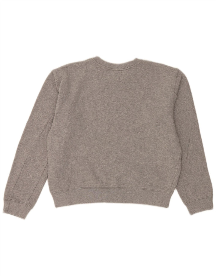 Replay Dame Grafisk Oversized Sweatshirt Jumper UK 10 Lille Grå Bomuld