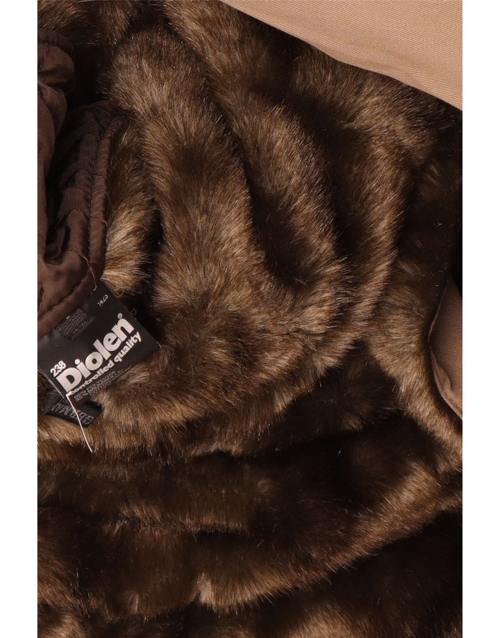Diolen Sherpa Overfrakke UK 16 Stor brun polyester