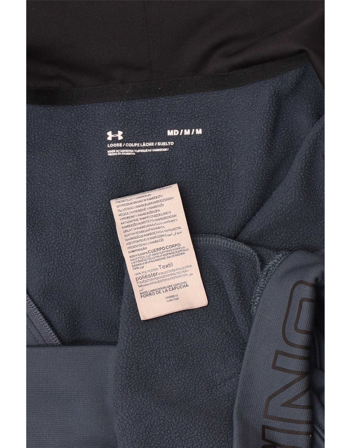 Under Armour Herre grafisk hættetrøje med lynlås mellemblå farveblok
