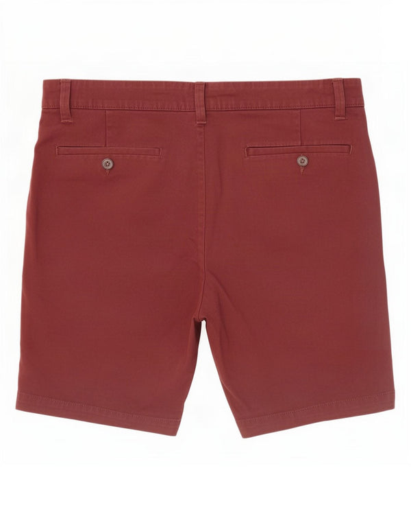 Marks & Spencer Herre Chino Shorts W34 Large Bourgogne Bomuld