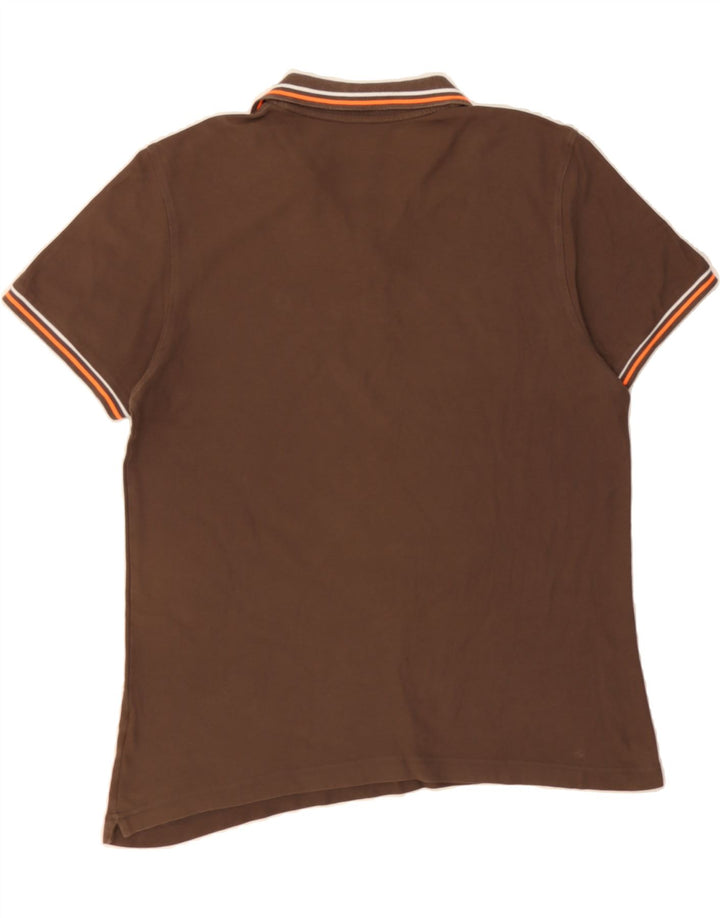 LOTTO Mens Polo Shirt XL Brown Cotton Vintage Lotto and Second-Hand Lotto from Messina Hembry 