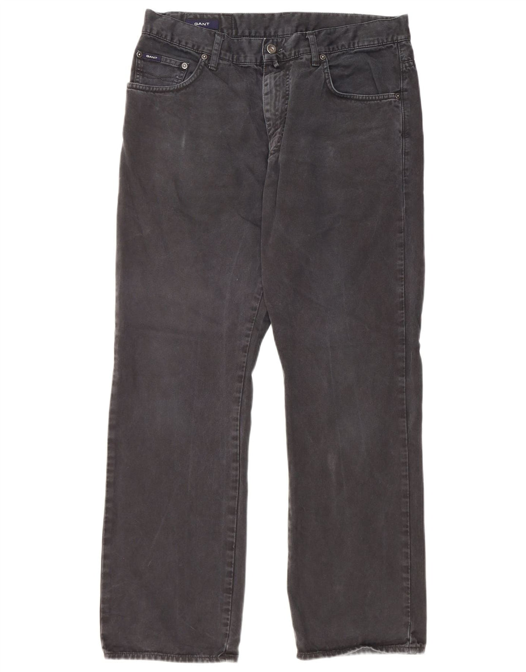 Gant Straight Jeans til mænd W34 L30 sort bomuld