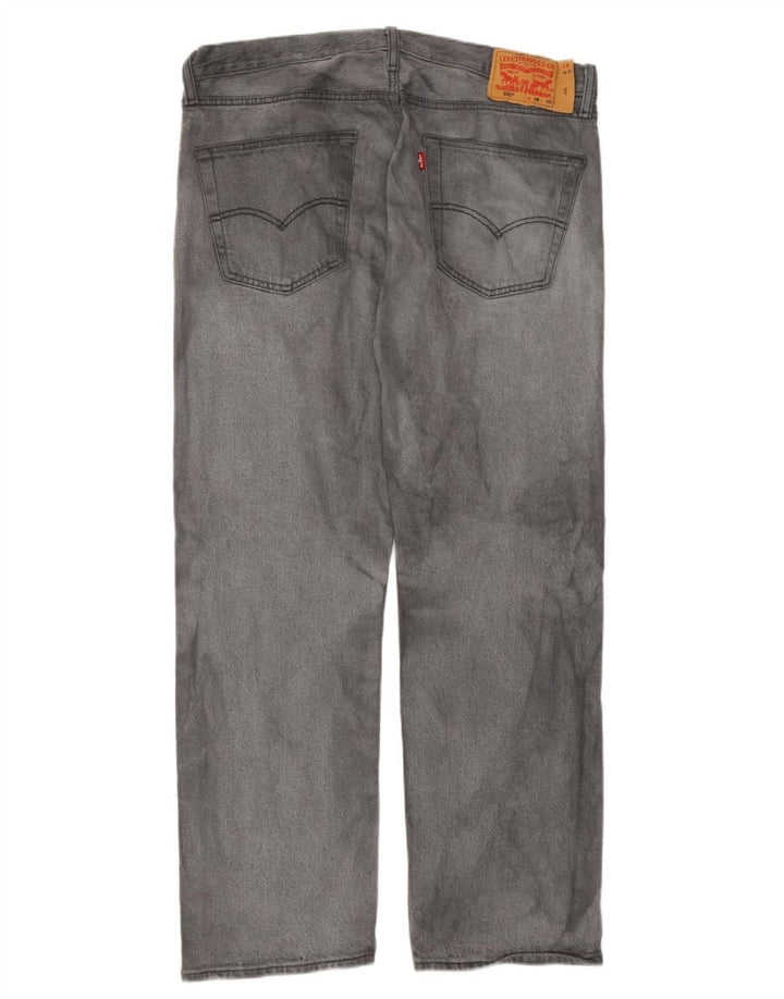 Levi's Herre 501 Straight Jeans W36 L30 Grå Bomuld
