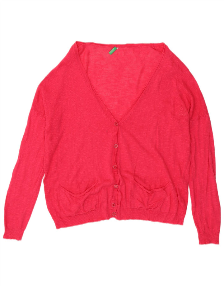 BENETTON Oversized cardigan sweater til kvinder UK 10 Lille Pink