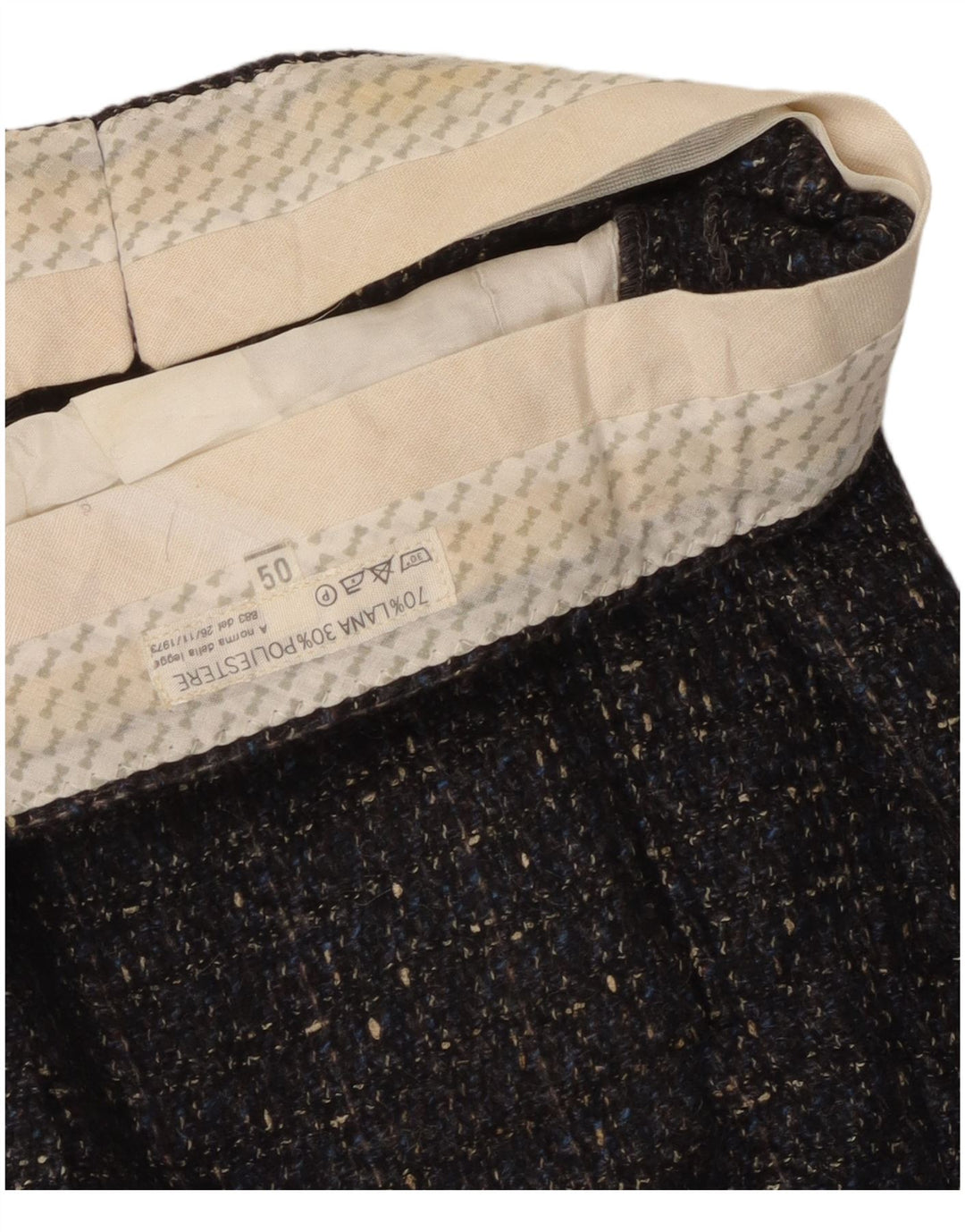 Vintage jakkesæt til mænd IT 50 Large W32 L31 Grå Flecked Uld