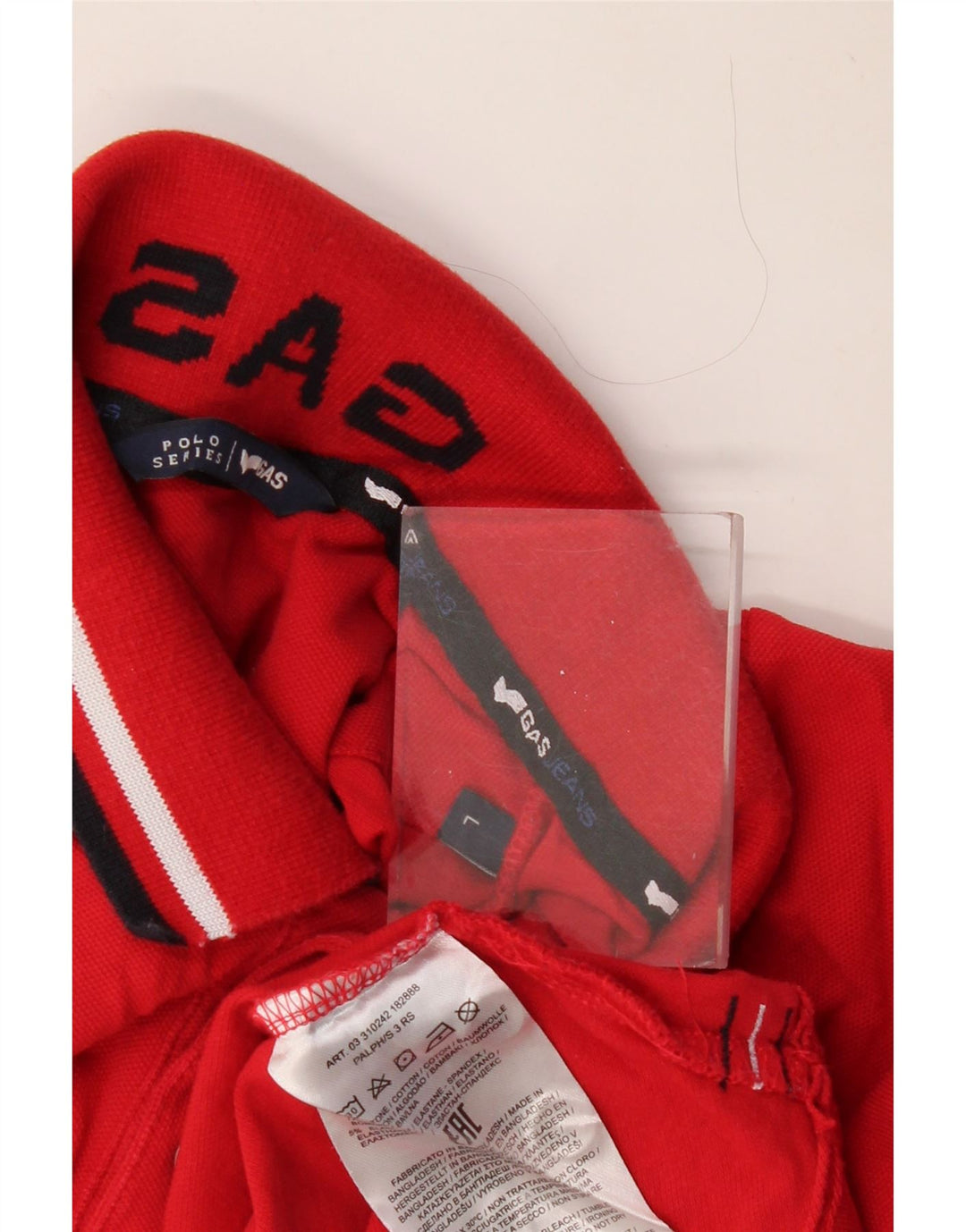 GAS Boys Polo Shirt 15-16 År Stor Rød Bomuld