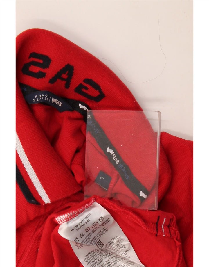GAS Boys Polo Shirt 15-16 År Stor Rød Bomuld