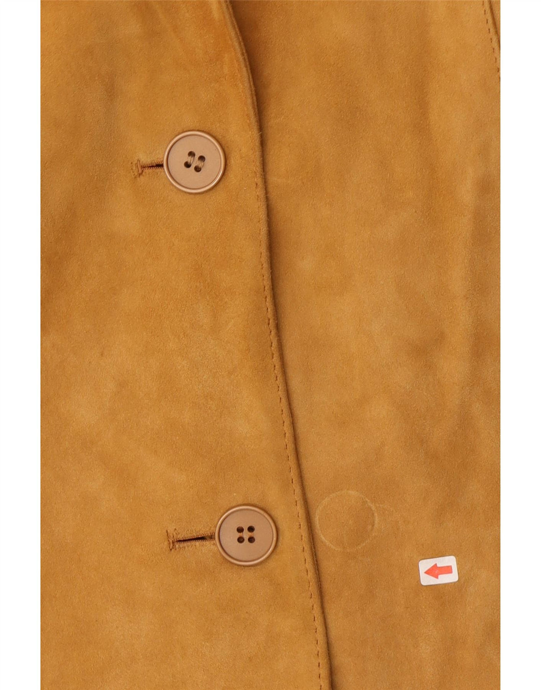 Monpel Dame 2-knaps Ruskind Blazer Jacket IT 48 XL Beige Læder