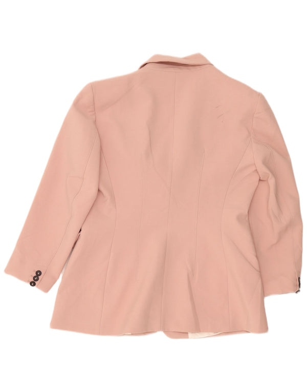 Zara Dame 2 Button Blazer Jacket UK 18 XL Pink