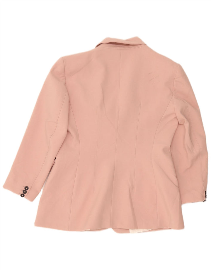 Zara Dame 2 Button Blazer Jacket UK 18 XL Pink