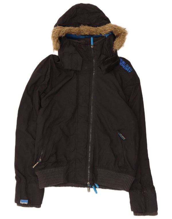 Superdry Herre The Windbomber Hooded Windbreaker Jacket UK 40 Large Black