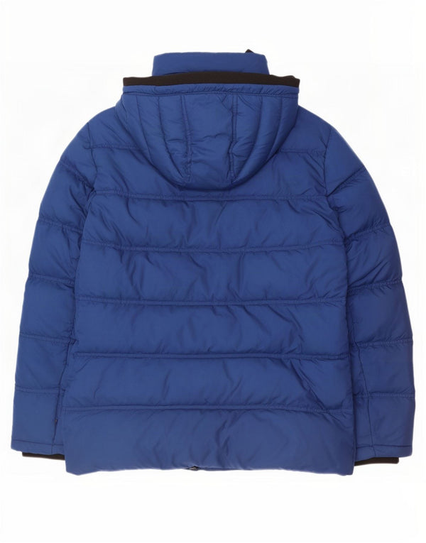 Tommy Hilfiger Herre hættepolstret jakke UK 40 Large Blue Polyester