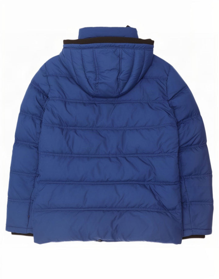 Tommy Hilfiger Herre hættepolstret jakke UK 40 Large Blue Polyester