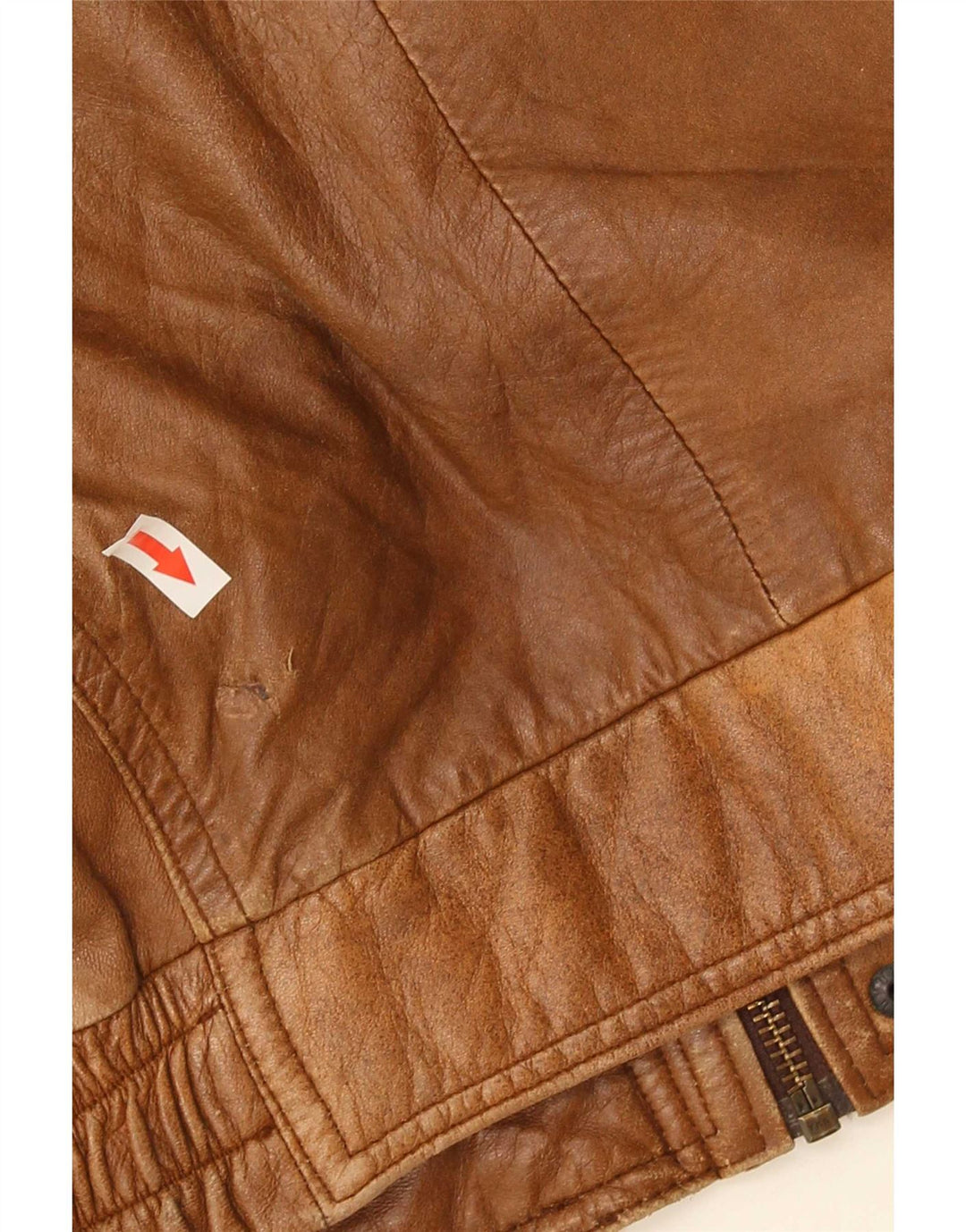 Vintage herre læderjakke IT 56 2XL Brun