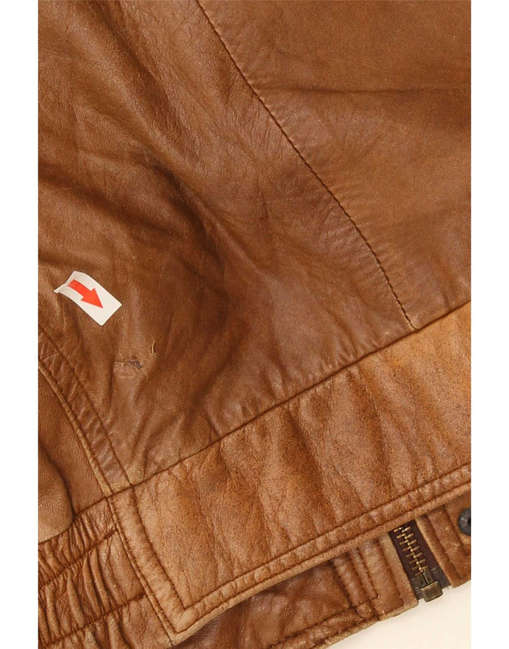 Vintage herre læderjakke IT 56 2XL Brun