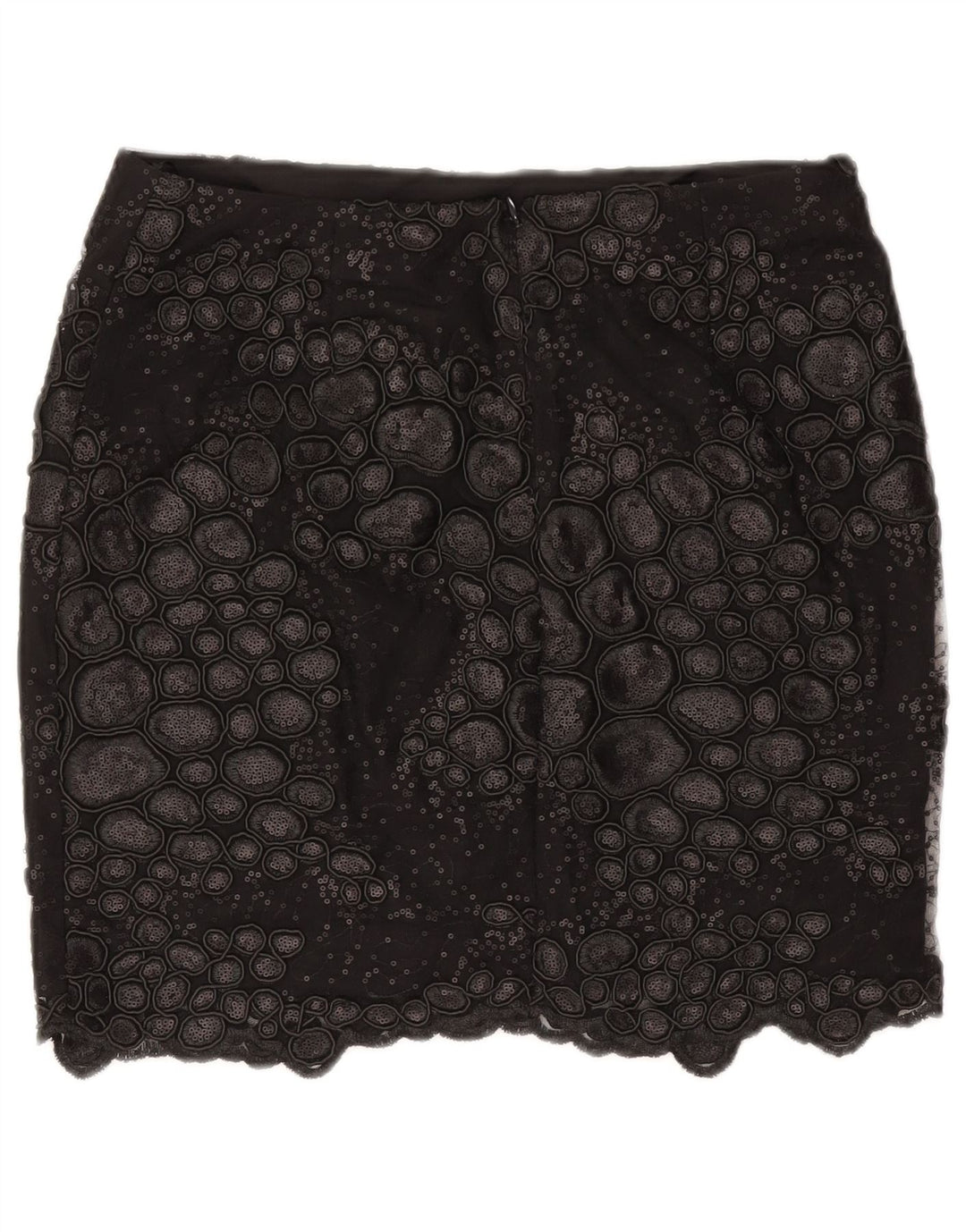 Reiss kvinders abstrakt mønster mininederdel W30 medium sort polyester