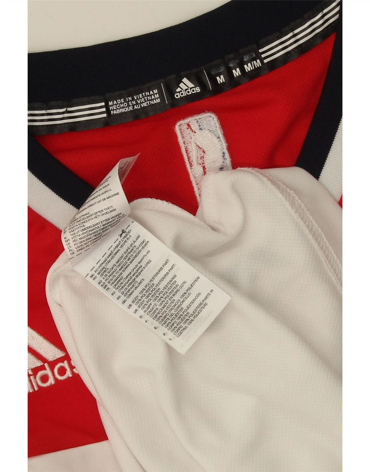 ADIDAS Herre Wizards Grafisk Vest Top Medium White Colourblock Polyester